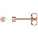Round Micro Bezel-Set Stud Earrings