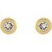 Round Micro Bezel-Set Stud Earrings