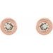 Round Micro Bezel-Set Stud Earrings
