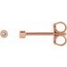 Round Micro Bezel-Set Stud Earrings