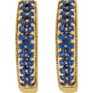 Accented U-Hoop Earrings
