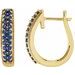 Accented U-Hoop Earrings