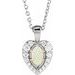 Halo-Style Cabochon Necklace or Pendant