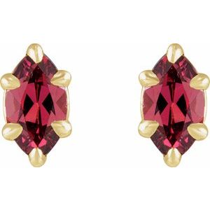 Marquise 6-Prong Claw Stud Earrings
