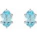 Oval 6-Prong Stud Earrings