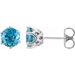 Round 6-Prong Crown Stud Earrings