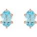 Oval 6-Prong Stud Earrings