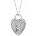 St. Christopher Heart Medal Necklace or Pendant