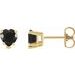 Heart 5-Prong V-End Stud Earrings