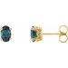 Oval 4-Prong Scroll Setting® Stud Earrings