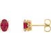 Oval 4-Prong Scroll Setting® Stud Earrings