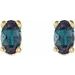 Oval 4-Prong Scroll Setting® Stud Earrings