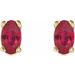 Oval 4-Prong Scroll Setting® Stud Earrings