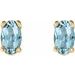 Oval 4-Prong Scroll Setting® Stud Earrings