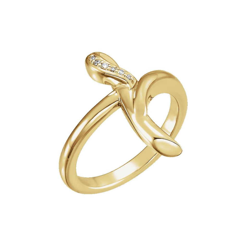 Accented Cross Ring