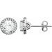Round 4-Prong Halo-Style Birthstone Earrings