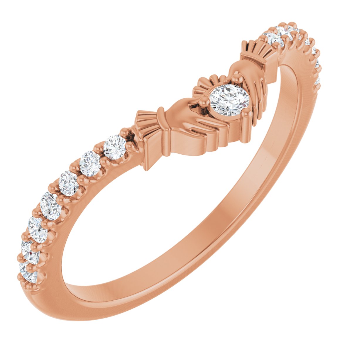Contour Claddagh Band