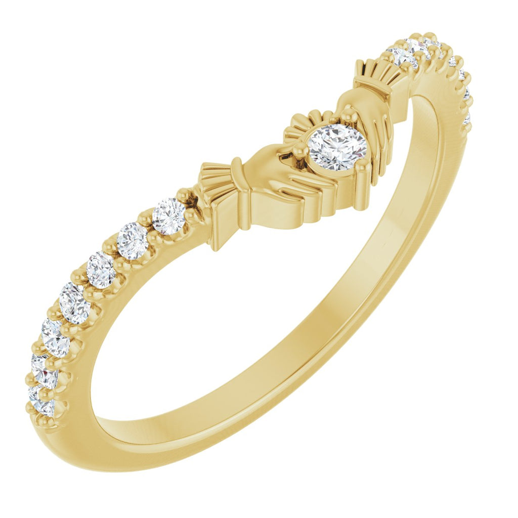 Contour Claddagh Band