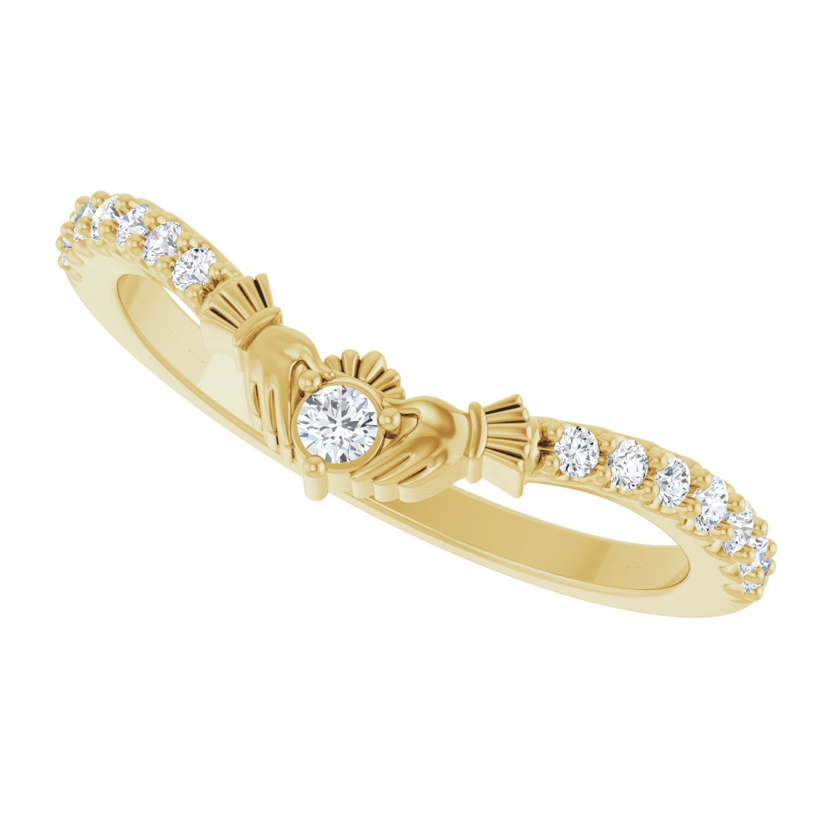 Contour Claddagh Band