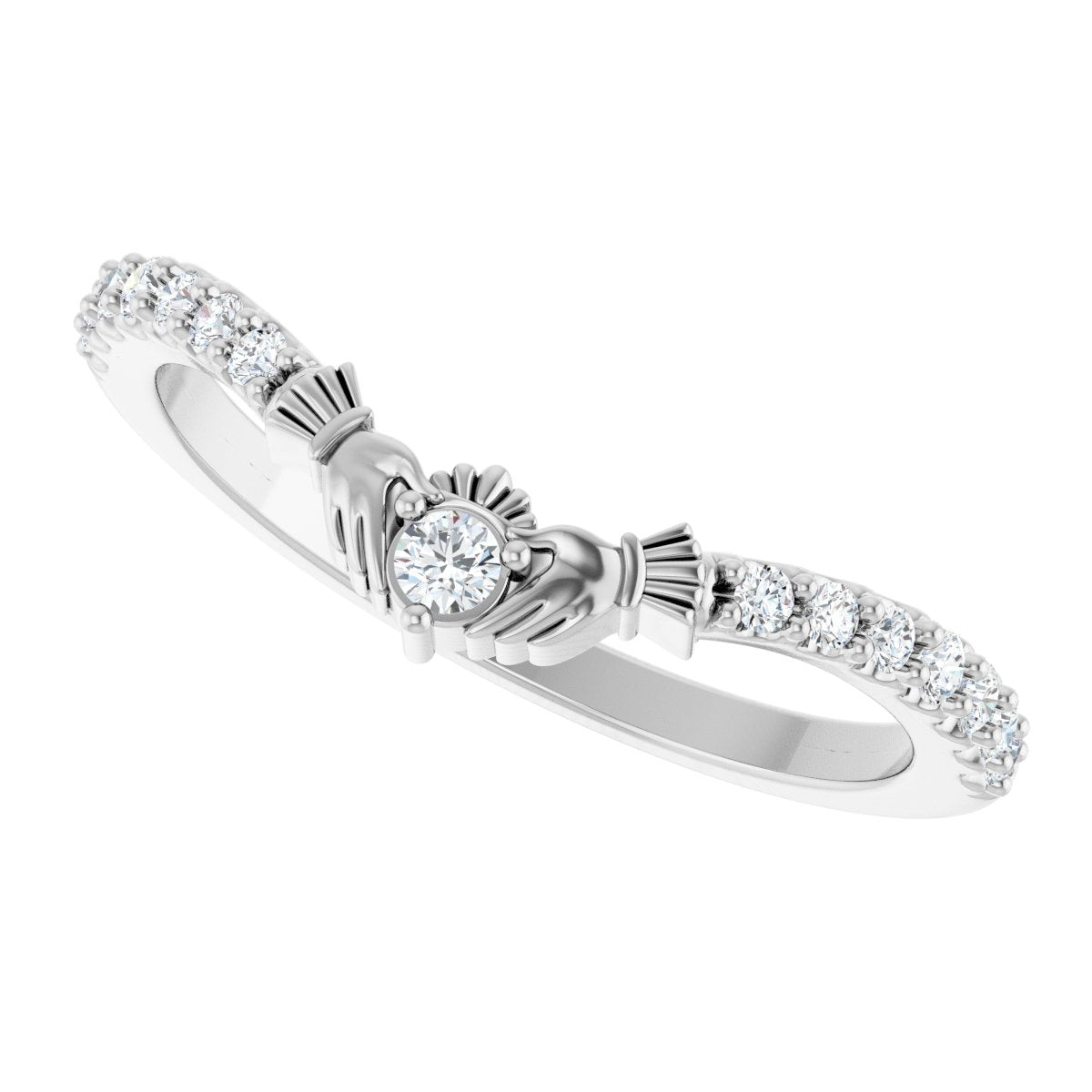 Contour Claddagh Band