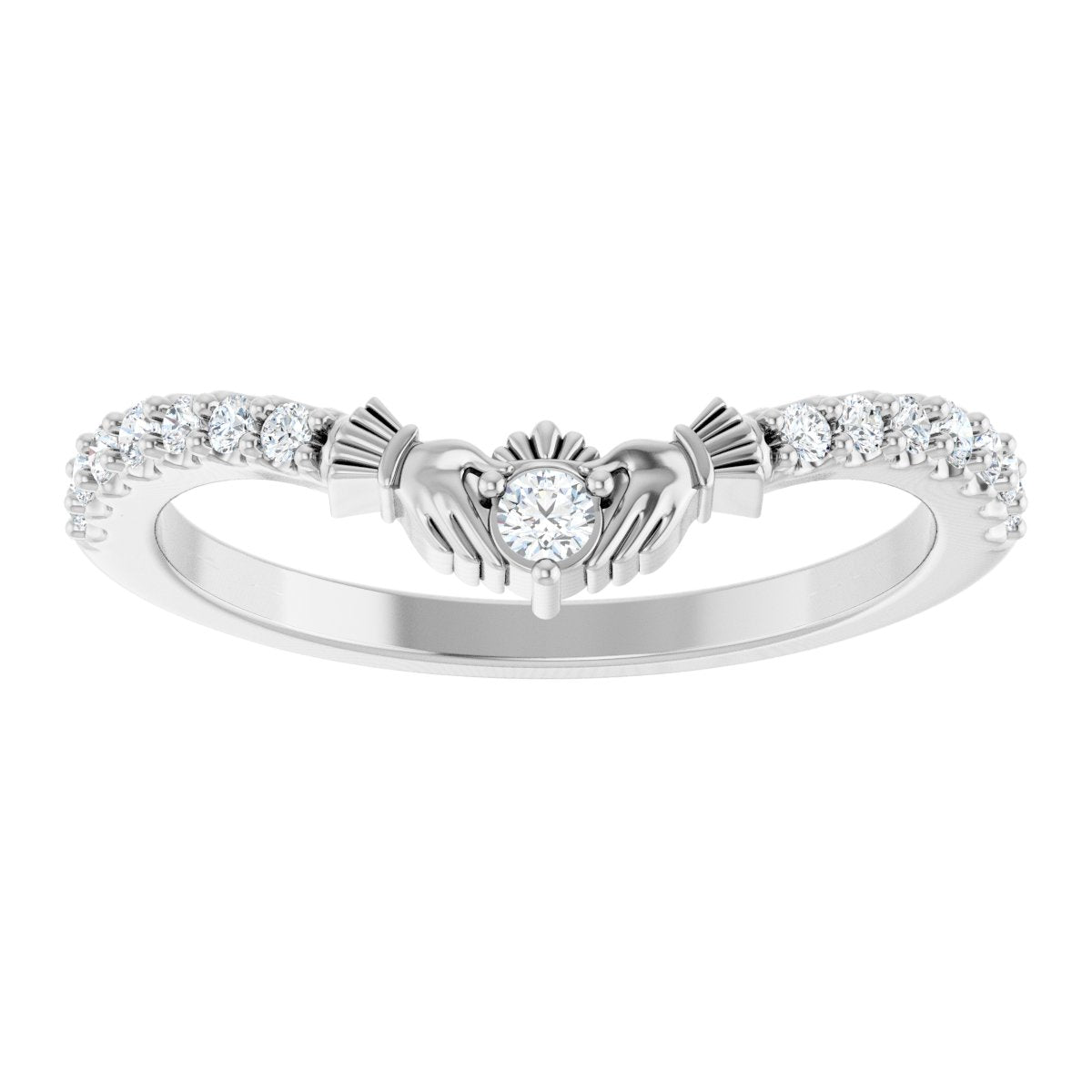 Contour Claddagh Band