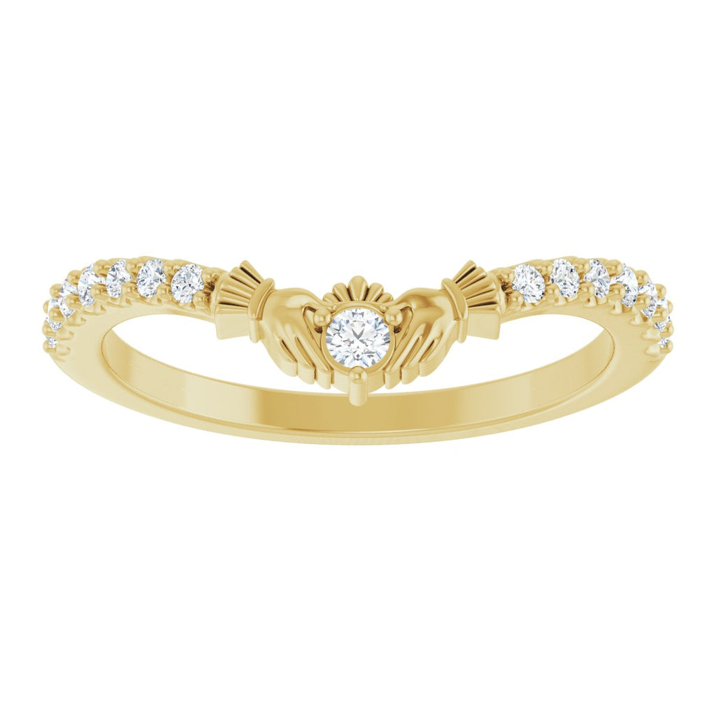 Contour Claddagh Band