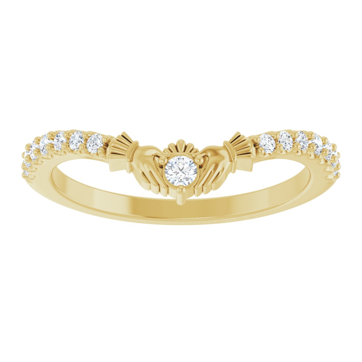 Contour Claddagh Band