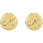 Engravable Disc Earrings
