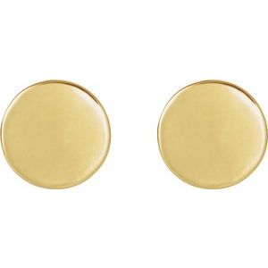 Engravable Disc Earrings