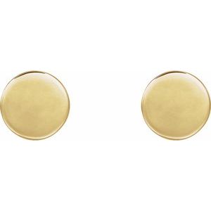 Engravable Disc Earrings