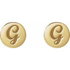 Engravable Disc Earrings