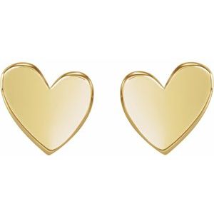 Asymmetric Heart Earrings