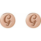 Engravable Disc Earrings