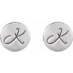 Engravable Disc Earrings