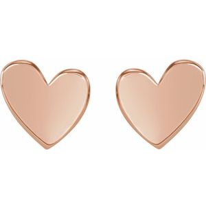 Asymmetric Heart Earrings