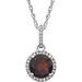 Halo-Style Birthstone Necklace