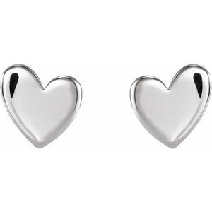 Asymmetric Heart Earrings