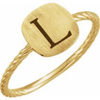 Be Posh® Engravable Rope Signet Ring