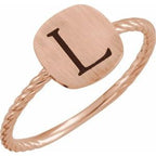 Be Posh® Engravable Rope Signet Ring