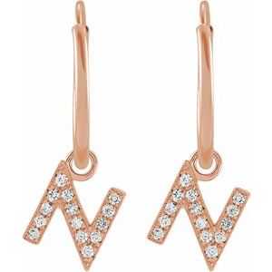 Initial Hoop Earrings