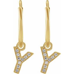 Initial Hoop Earrings