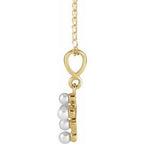Pearl Youth Cross Necklace or Pendant
