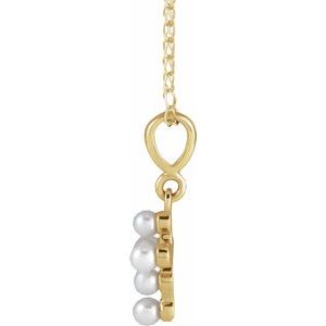 Pearl Youth Cross Necklace or Pendant