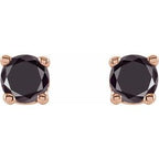 Round 4-Prong Lightweight Stud Earrings