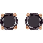 Round 4-Prong Lightweight Stud Earrings