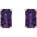 Emerald 4-Prong Scroll Setting® Stud Earrings
