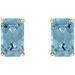 Emerald 4-Prong Scroll Setting® Stud Earrings