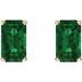 Emerald 4-Prong Scroll Setting® Stud Earrings