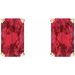 Emerald 4-Prong Scroll Setting® Stud Earrings