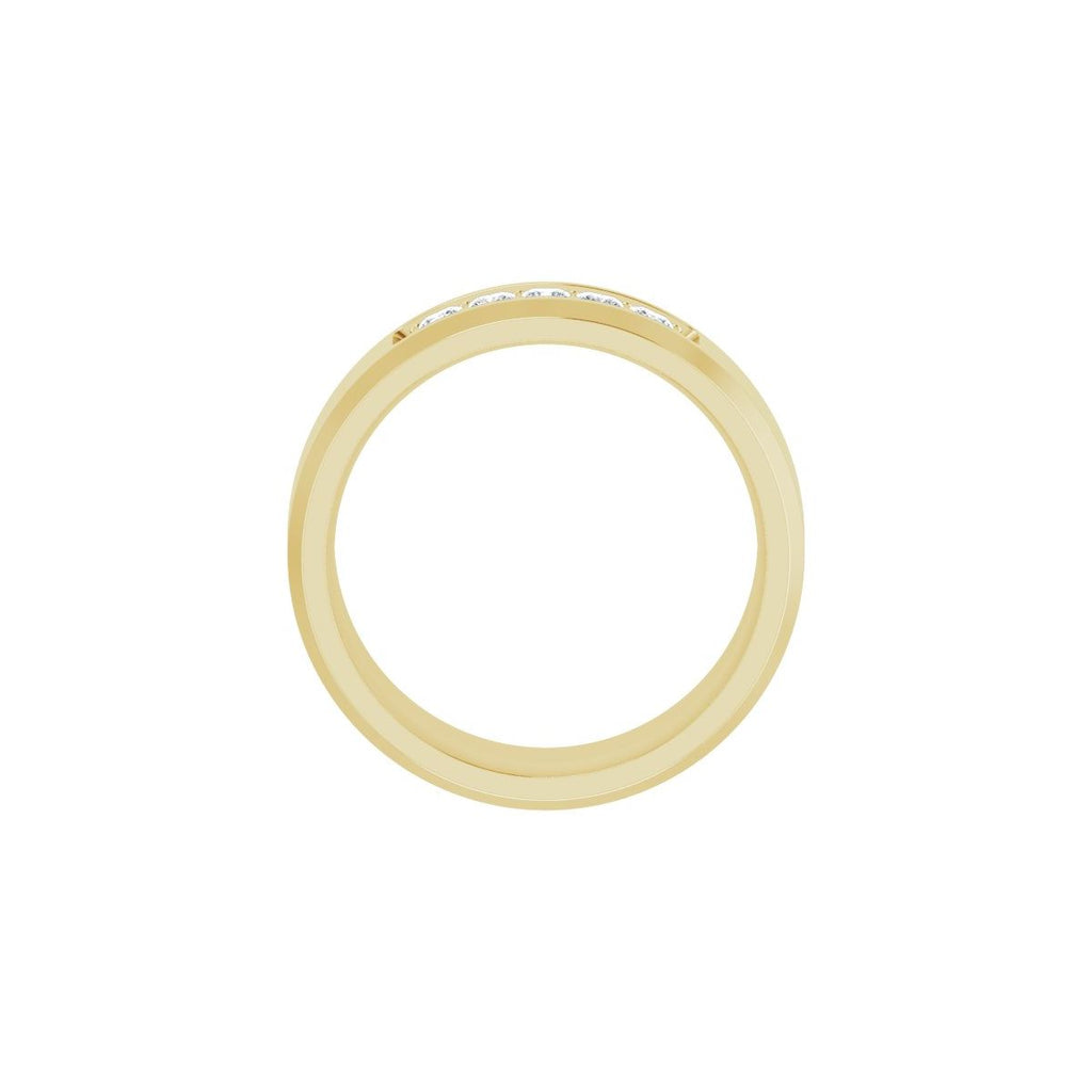 Beveled-Edge Five-Stone Band
